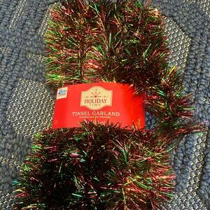 Holiday Time Festive Multicolor Tinsel Garland vintage